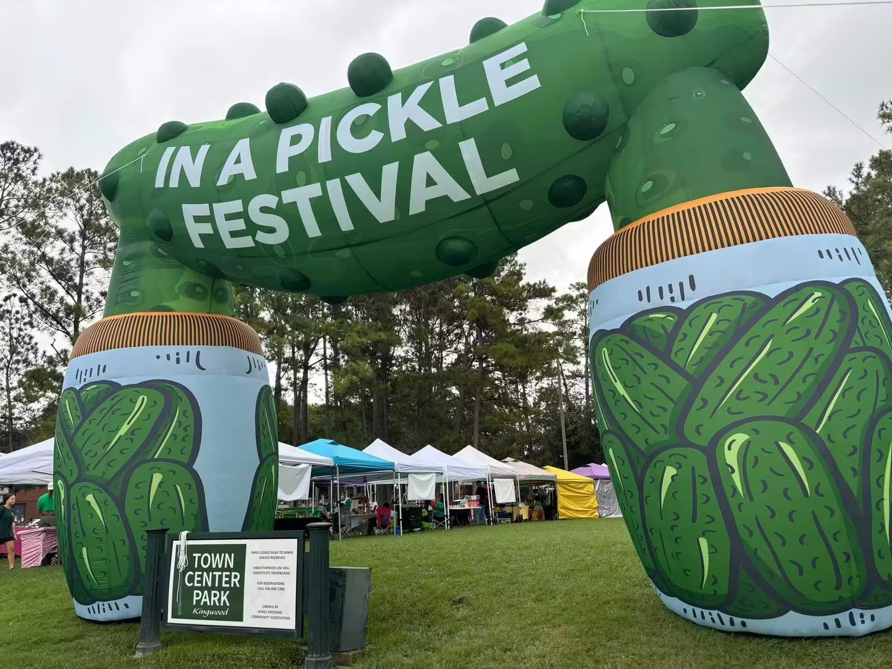 Giant In A Pickle Festival entrance