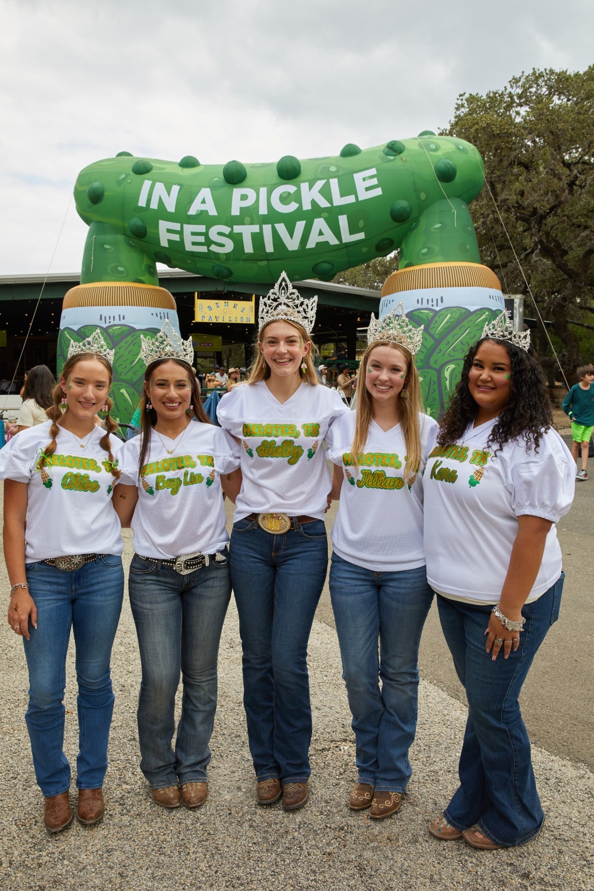 Festival guests at the entrance