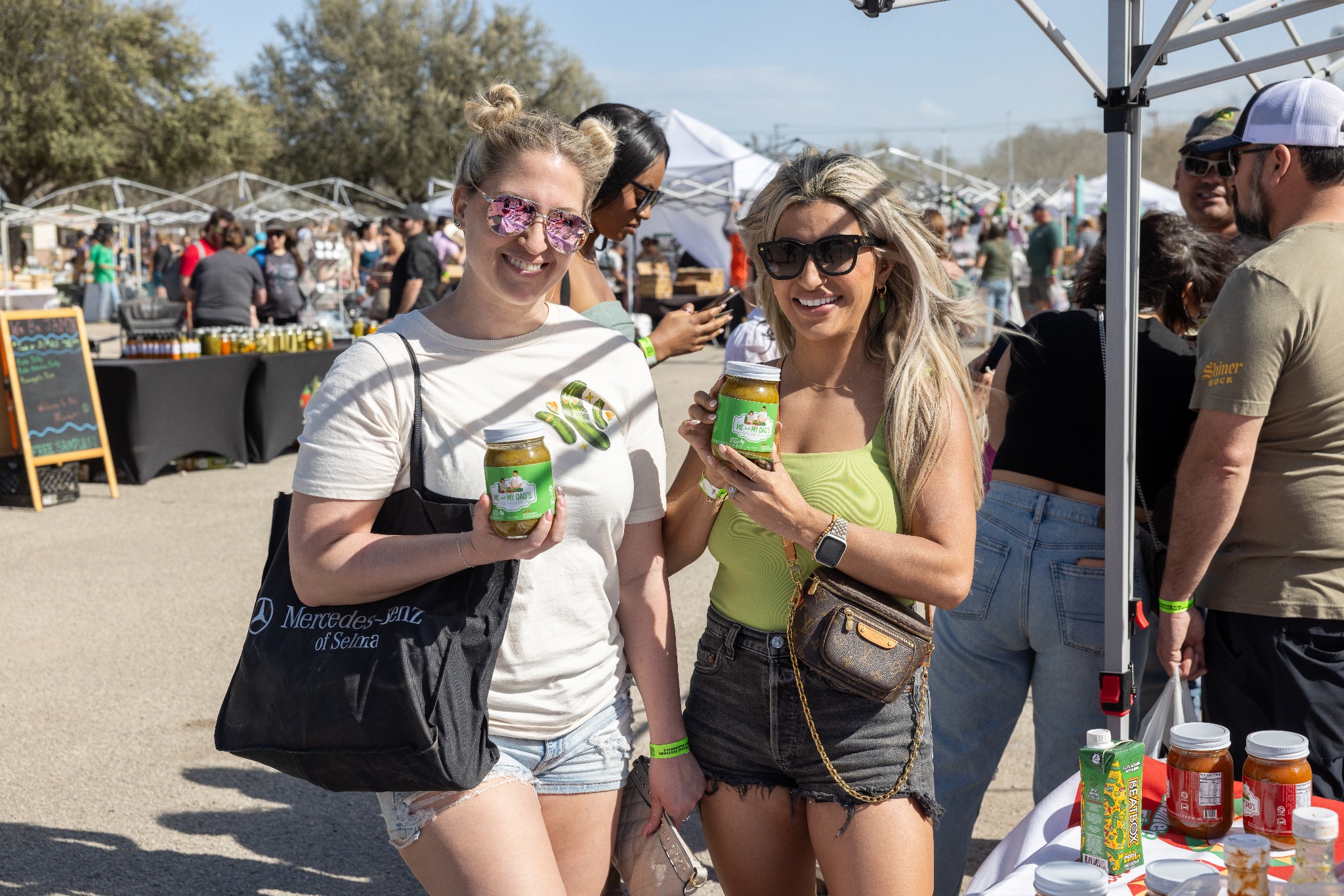 Guests shopping from festival vendors